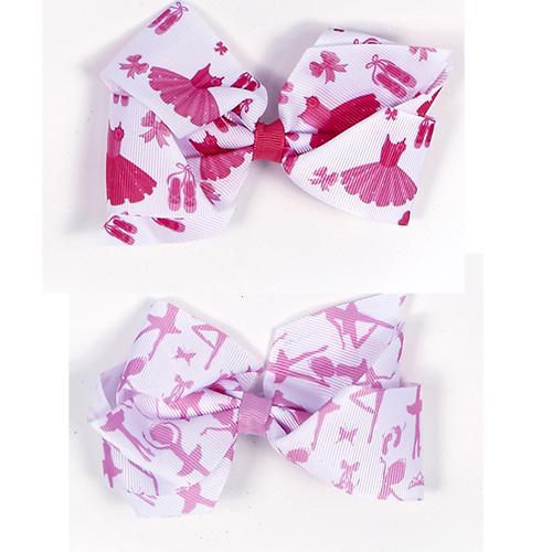 4029 Dance Print Bow (Set of 2) - Click Image to Close